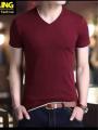 V Collar Cotton T-Shirts (12pcs/12color). 