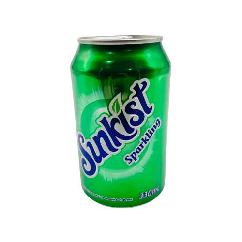Sunkist Sparkling Flavoured Carbonated Soft Drink (330ml)