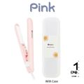 Simplus Pink Hair Straightener, small size, easy to carry, can be used in 2 ways: Flat Iron. 