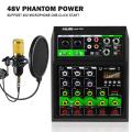(Preorder) SHALANRA M4S PRO Professional 4-Channel Mini Mixer with Built-in UHF Wireless Microphone (2 ranges, 100M handheld range), Supports Bluetooth/USB/MP3/PC playback and home/car recording.. 
