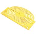 Large Ellipse Big Oval Semi Elliptical Shape Drawing Template KT Soft Plastic Ruler Drawing Board. 