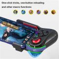 Tech Infinite MOCUTE-059 One-handed Wireless Bluetooth Gamepad for Android IOS Phone PUBG Game Pad Rechargeable Game Handle Color: White, Black. 