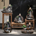 iBis_ Resin Luxury Interior Decorate Multi Style Waterfall Backflow Incense Burner (အိမ်အလှဆင် ရေတံခွန်အမွှေးတိုင်ပန်းပု). 