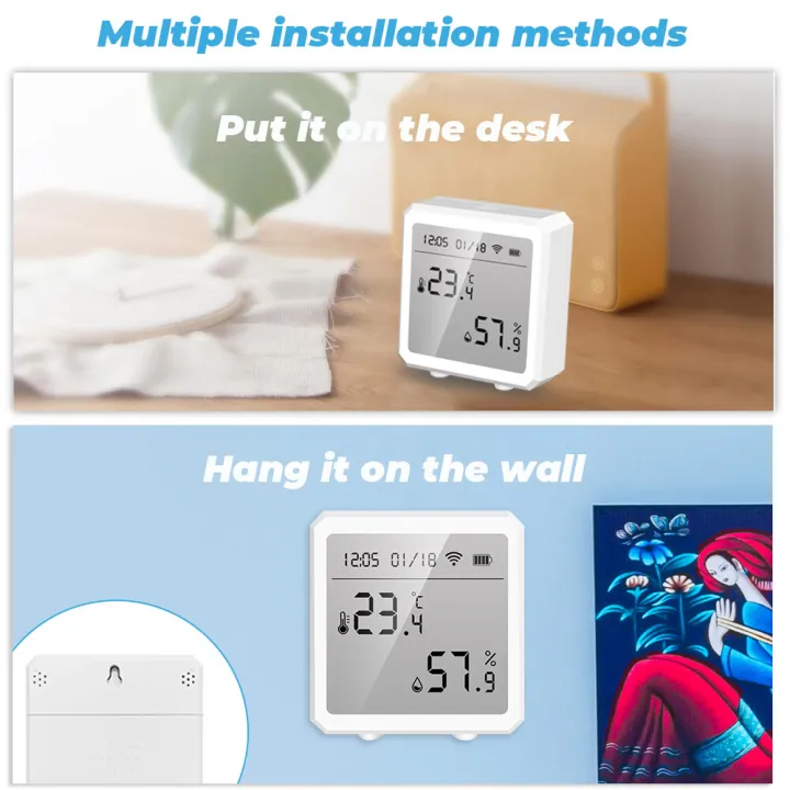 (Preorder)SMATRUL%20Tuya%20Temperature%20And%20Humidity%20Sensor,%20Wifi%20Smart%20Home%20Indoor%20Hygrometer%20Alarm%20Battery%20LCD%20Display%20For%20Alexa%20Google%20for%20Android%20IOS%20APP%20Control%20-%20Image%207