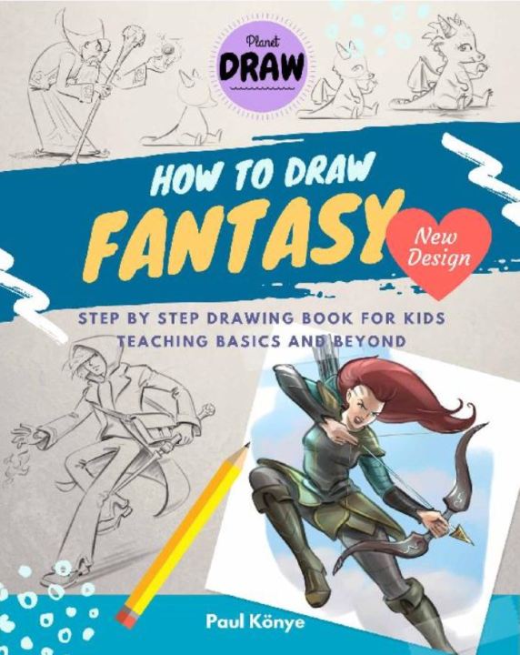 Ebook - HOW TO DRAW FANTASY Step by step drawing book for kids teaching ...