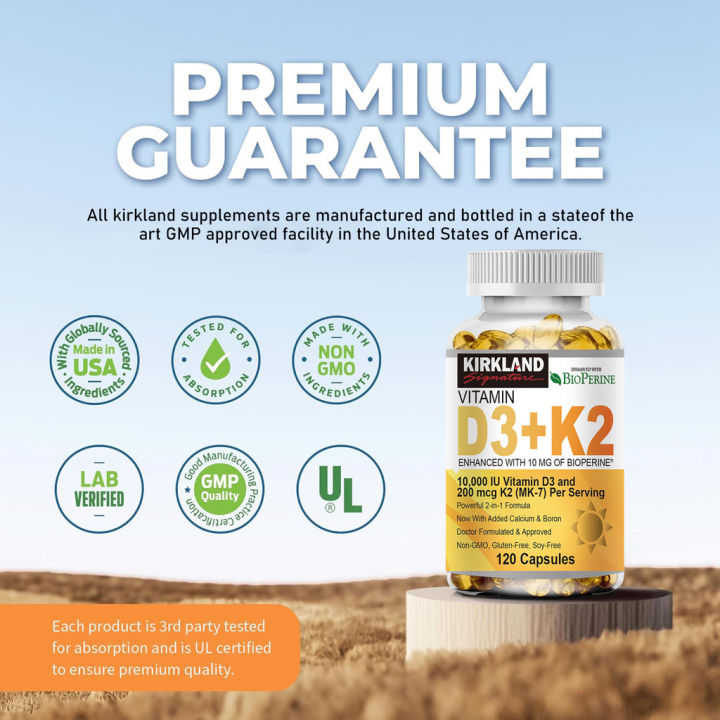 (Preorder)KIRKLAND%20Vitamin%20D3%20K2%2010000%20IU%20D3%20+%20200mcg%20K2%20MK7%20Immune%20Support%20Supplement%20with%20BioPerine%20-%20Image%205