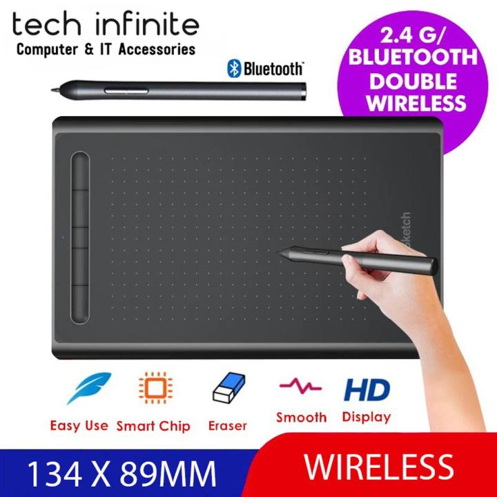 Tech Infinte Vson Letsketch WP9622N Bluetooth 134 X 89mm Drawing Tablet Graphic Drawing Pen Board Drawing Tablet Writing Pad 2.4G Wireless Bluetooth 8192 for Laptop PC Digital Drawing Graphic Tablet with Pen for Windows & Mac OS devices