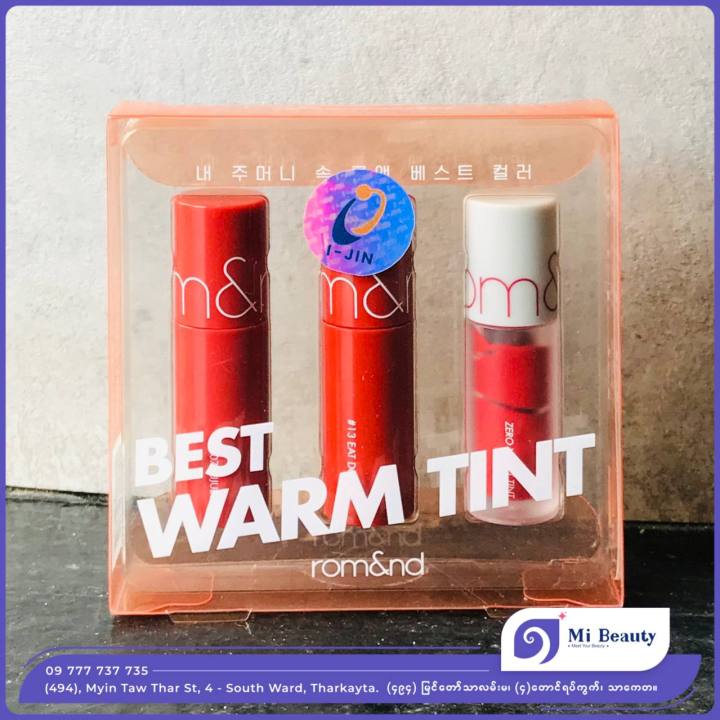 Rom&nd Lip Mini Set( Warm Tint)