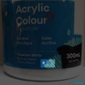 Titanium White – 300ml – Acrylic Paint – Mont Marte. 