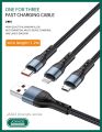 JOKADE JA-024 CHANGFU Series 3-in-1 Fast Charging Cable (1.2 meters). 