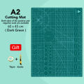 A2 Cutting Mat  Cutting Pad  Craft Cutting Board  Non-Slip Surface For Fabric  Double Sided Line Guides Self Healing Craft Mat  Desk DIY Handmade Stickers Cutting Plate Office Supplies  PVC Patchwork Cut Pad Durable Patchwork Tools. 
