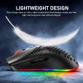 Tech Infinite Ice Armor GT-660 Gaming USB Gaming Mouse, Honeycomb Hollow Design Ergonomic Wired Mouse with Backlight, up to 6400 DPI, RGB Gaming Mouse for Mac, Laptop, Computer, (Black). 