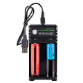 BmaX 2 Slots Battery Charger Intelligent Fast LED Indicator USB 10440 14500 16340 16650 18350 18500 18650 26650 Rechargeable. 