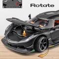 (Preorder) Model 1:24 Koenigsegg Jesko Alloy Car Model Car Diecast Sound Light Lover Car Birthday Collection For Children Metal Gift Boy Toys ကလေးကစားစရာအရုပ်ကား. 