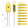 (Preorder) YIERYI Wireless Bluetooth Temperature and Humidity Detector, IPX5 Waterproof Smart Soil Graffiti Detector Supports Data Recording and Export for Nursery Potted Gardens. 
