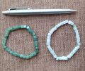 Jade cube bracelet elastic type, ကျောက်စိမ်း ကုဗအံစာတုံးပုံ မျှော့ကြိုးလက်ပတ်၊. 