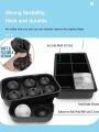 6 Cavity Round/Square Ice Cube Maker Silicone Ice Ball Maker Ice Cube Tray Mold Forms Food Grade Mold. 
