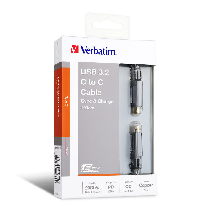 Verbatim Type C to C 3.2 100 cm Grey (Product Code -65684)