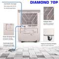 Diamond 70P | Commercial Dehumidifier with Pump 70L/Day, 820W , Up to 1400sqft(360m³), Ionizer ,15ft Drain Pump , WiFi App Control. 