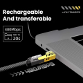 Tech infinite Ronpin 4 in 1, 2 Way Cable IOS PD27W, Type-C to Type-C 65W Fast Charging Cable Charger Data Cord USB-C, 4 In 1, Strong Type-C to Type C USB Charger /USB TO TYPE-C/TYPE-C TO IOS/USB TO IOS. 