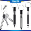 (Preorder)FONKEN 3 In 1 Touch Screen Pen Black Ballpoint Pen Stylus Keychain Capacitive Plastic Chain Ring Small Drawing. 