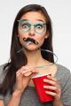 Drinking Silly Straw Glasses Novelty Tube Fun Eyeglasses Straw. 