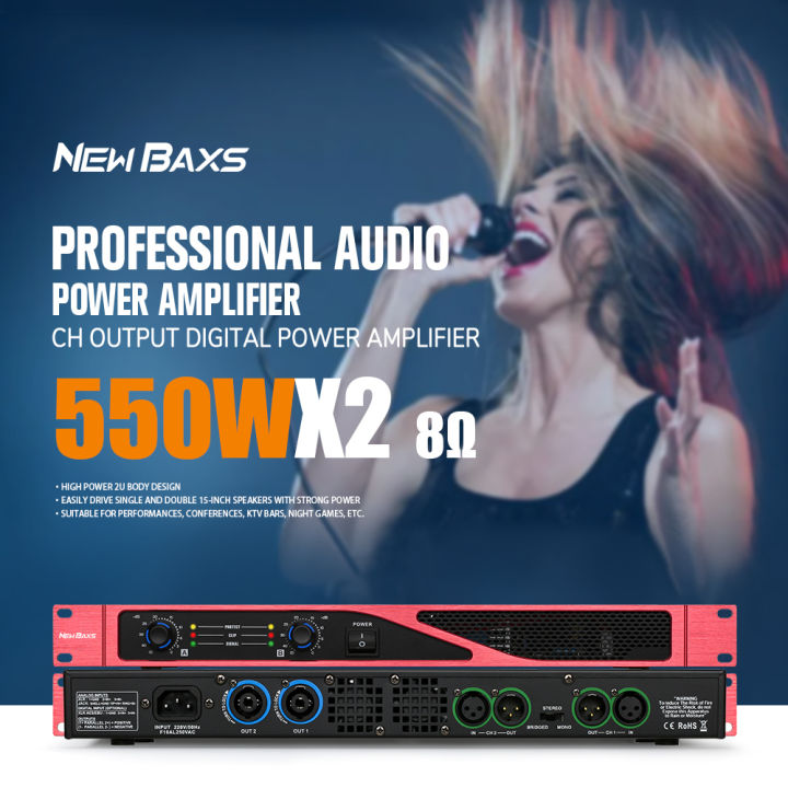 (Preorder)Newbaxs%20XM-200%20professional%20amplifier%20550W%20*%202%20numbers%20pure%20home%20level%20small%201U%20slim%20amplifier%20-%20Image%208
