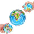 World Map Earth Globe Soft Squeeze Foam Sponge Ball Hand Wrist Exercise Anti-Stress Relief Ball. 