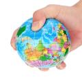 World Map Earth Globe Soft Squeeze Foam Sponge Ball Hand Wrist Exercise Anti-Stress Relief Ball. 