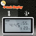 Deli Electronic Thermometer Hygrometer High Precision Weather Station with Clock Function Desktop Digital Thermometer. 