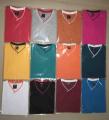 V Collar Cotton T-Shirts (12pcs/12color). 