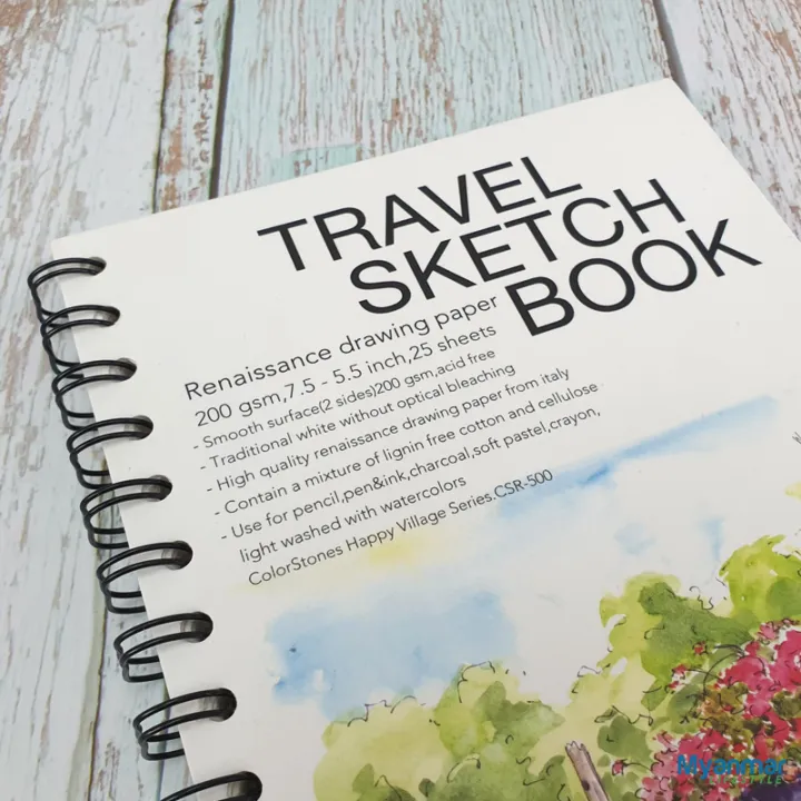 200gsm%20-%207.5%20x%205.5inch%20%20-%20%2025%20Sheet%20-%20Travel%20Sketchbook%20-%20ColorStones%20-%20Image%208