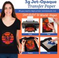 Inkjet Heat Transfer Paper  10 Sheets A4 Size  3G Jet Opaque Transfer Paper  Dark Transfer Heat Transfer Paper  Thermal Transfer Paper  Iron Clothes Stickers. 
