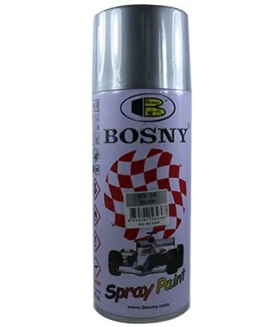 Bosny Spray Paint No.36 Silver Acrylic Automotive Finishes