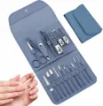 Stainless Steel Professional Pedicure Kit Nail Scissors Grooming Kit - Portable Travel Nail Manicure/Pedicure Tools kit for Men and Women with PU Leather Case. 