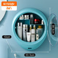 (Preorder) Ecoco wall-mounted cosmetic box, wall-mounted cabinet, cosmetic storage cabinet Round skin care product shelf, cosmetic holder. 