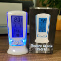 Digital Alarm Clock with Blue Back light Electronic Calendar Thermometer. 