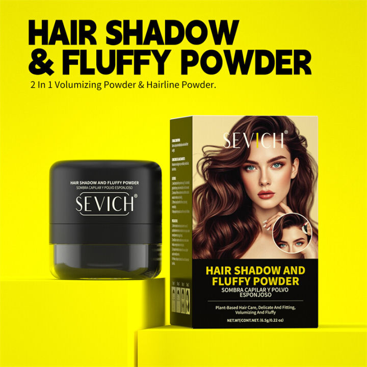 (Preorder)SEVICH 2-In-1 Hair dye powder and loose powder with puff Waterproof immediately Hair volume powder White hair