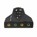 7.1 external independent USB sound card for the game users to bring a new experience.The virtual USB 7.1 channel sound adapter. 