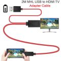 Micro USB to HDMI 1080P HD TV Cable Adapter for Android Samsung Phones 11PIN. 
