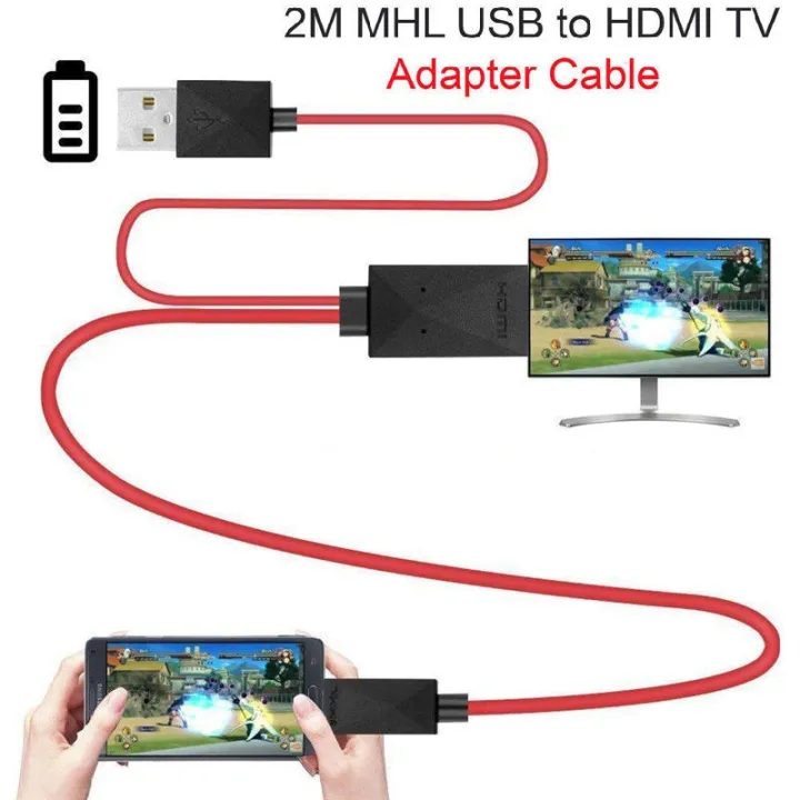 Micro USB to HDMI 1080P HD TV Cable Adapter for Android Samsung Phones 11PIN
