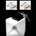 Action Pro Portable Mini Photo Studio 23 x 23cm Led Lighting Studio Box, Foldable Light Box with White , Grey and Black Drop. 