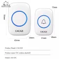 CACAZ wireless doorbell,  DC wireless doorbell, operating range 30 meters Battery Version ကြိုးမဲ့လူခေါ်ခေါင်းလောင်း. 