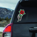Skeleton Hand Holding Rose Sticker - 5 Pcs Set | Laptop Sticker | Car Sticker | Phone Sticker | Waterbottle Sticker | Wall Sticker | Die Cut Sticker| Waterproof Sticker. 