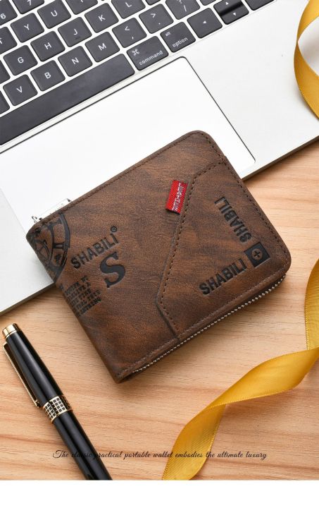 Vintage%20Men's%20Zipper%20Wallet%20PU%20Leather%20Short%20Coin%20Purse%20Business%20Man%20Card%20Holders%20-%20Image%202