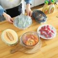 50pcs Disposable Plastic Food Cover Wrap Elastic Food Lids Refrigerator fruit food Stretch Dustproof Bowls Cups Cover. 