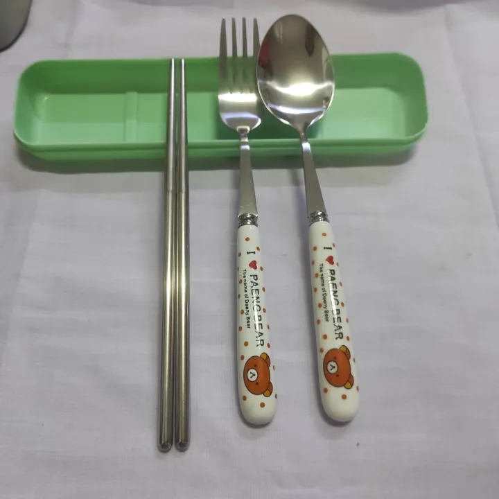 Cartoon%20Stainless%20Steel%20Spoon%20Fork%20Chopsticks%20Portable%20Suit%20Cute%20Kid%20-%20Image%202