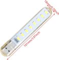 USB Night Light, 2 Pack Portable Plug-in Small LED Light Stick with 8 Lamp Beads with Touch Sensor Switch USB Light for Bathroom Bedroom Reading Sleeping Camping, White. 
