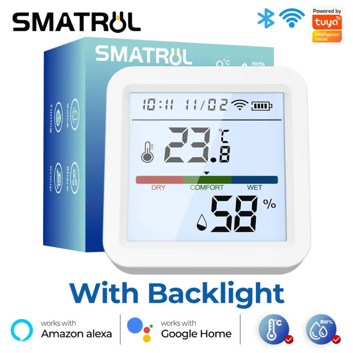 (Preorder)SMATRUL%20Wifi%20Temperature%20and%20Humidity%20Sensor%20with%20Backlight%20LCD%20Display,%20Smartlife/Tuya%20Smart%20Real-time%20monitoring%20Intelligent%20Scen%20e%20linkage%20Timing%20function%20For%20Home%20Greenhouse%20Support%20Alexa%20Google%20Home%20Assistant%20-%20Image%208