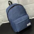 Student Solid Color Canvas Backpack Bag Fashion Travel College Style Backpack. 